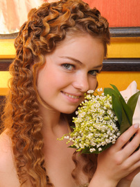 Curly Redhead Girl Strips