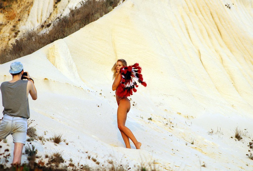 Kimberley Garner Red Bikini 08