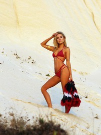 Kimberley Garner Red Bikini