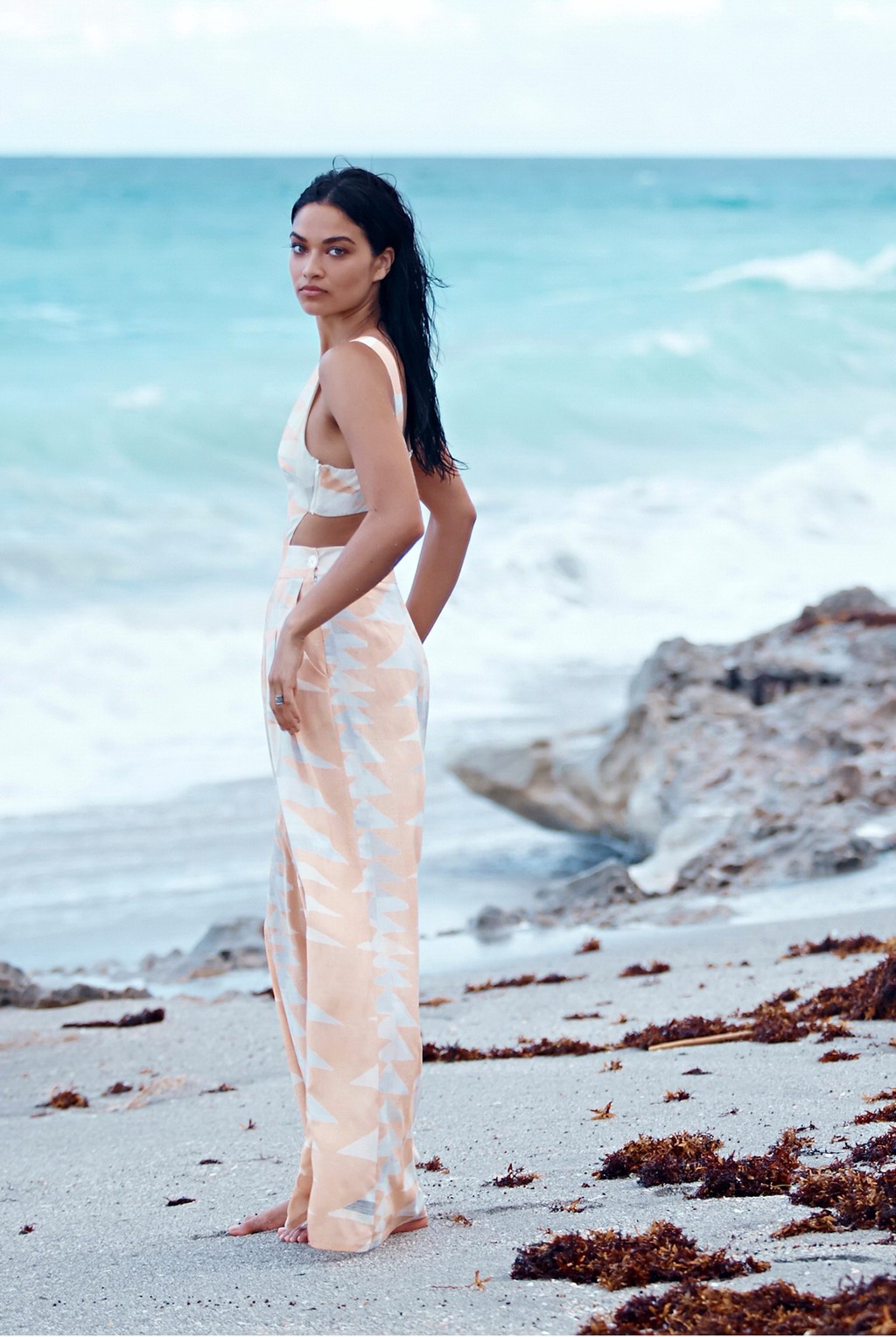 Shanina Shaik Topless On The Beach 07