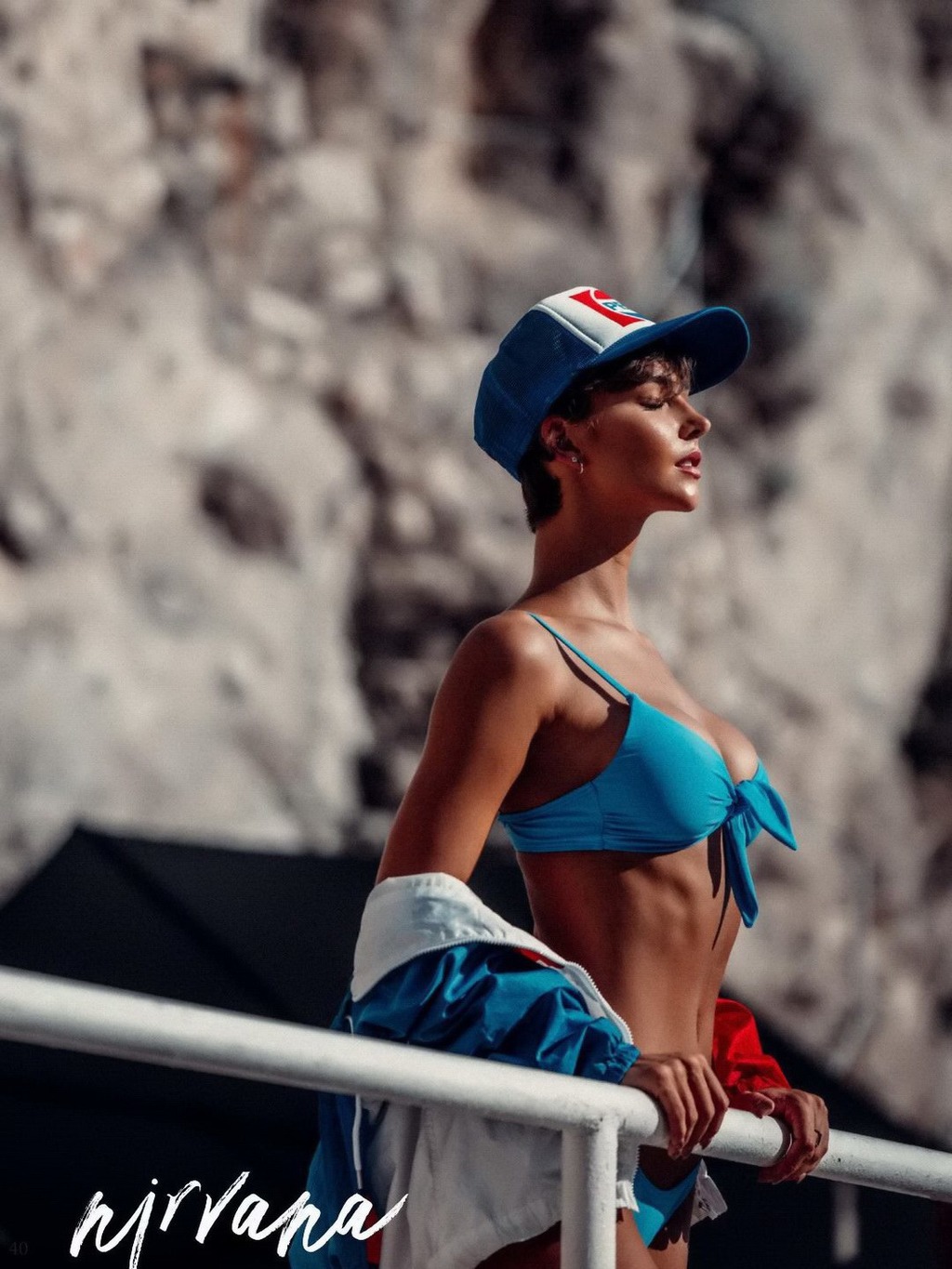 Rachel Cook In Sexy Blue Bikini 03