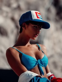 Rachel Cook In Sexy Blue Bikini