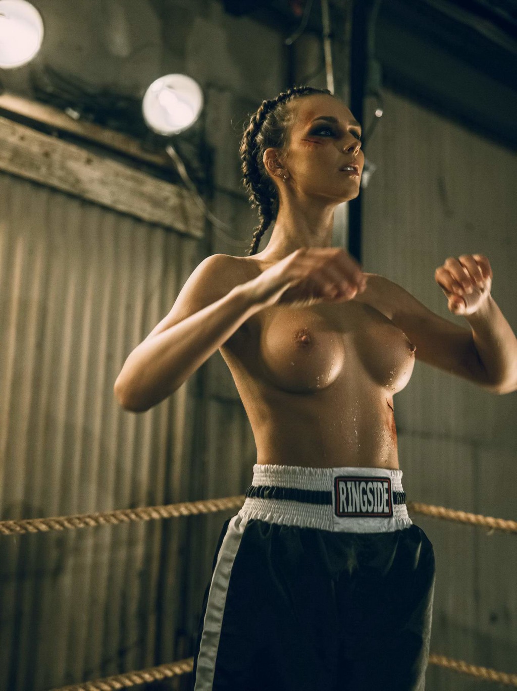 Rachel Cook Toples In Boxing Ring 06