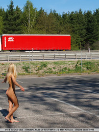 Evi Naked Girl Posing In Public