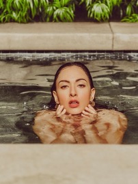 Genevieve Liberte Dips Her Perfect Natural Figure In The Pool