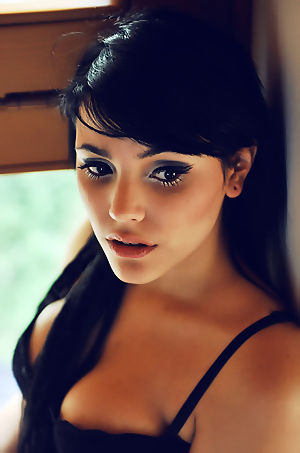 Brunette Girl Strips Nude