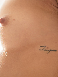 Beautiful Slim Blonde Jati Flaunting Her Flawless Oiled-up Naked Body